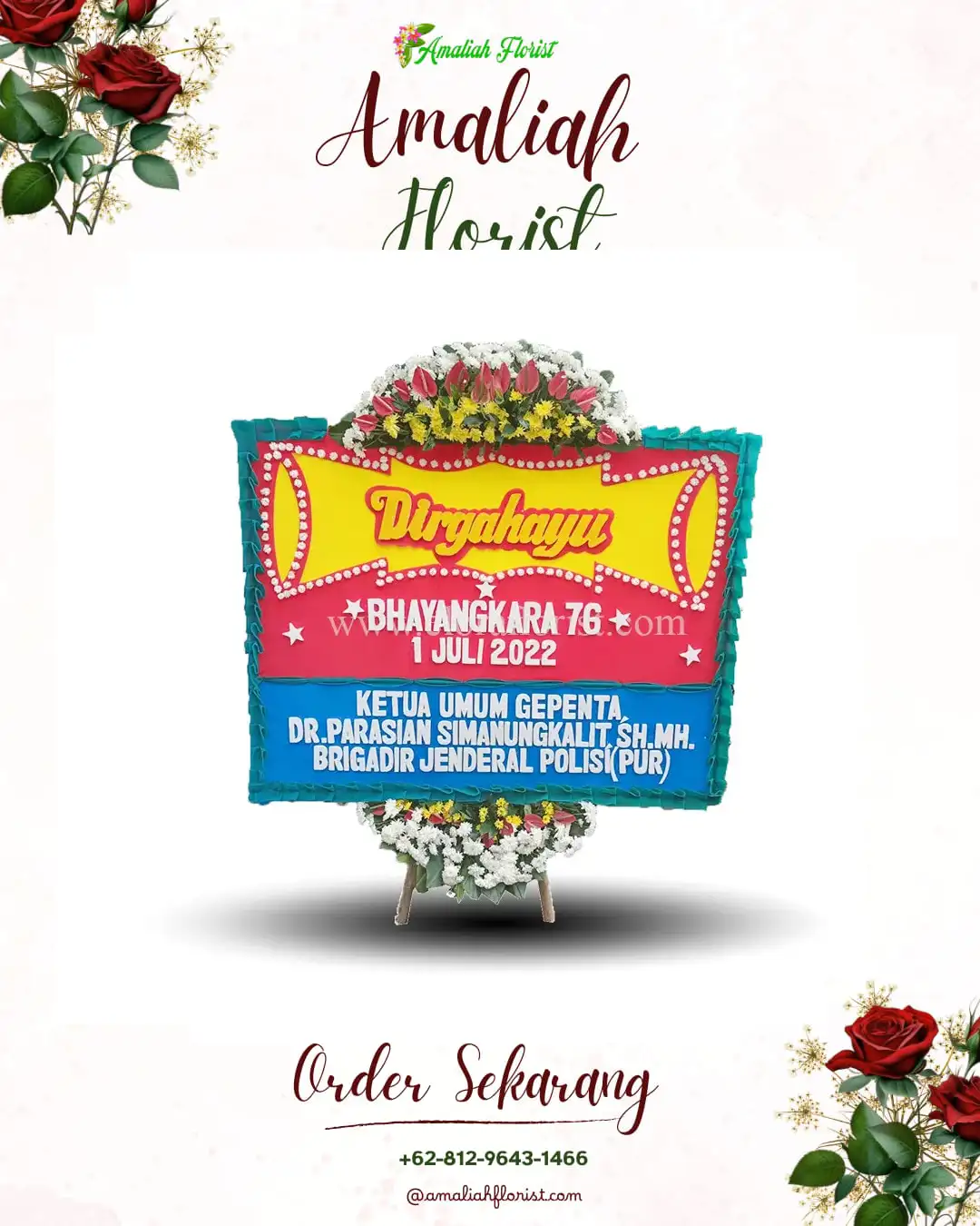 Papan Bunga HUT Ulang Tahun Musaik